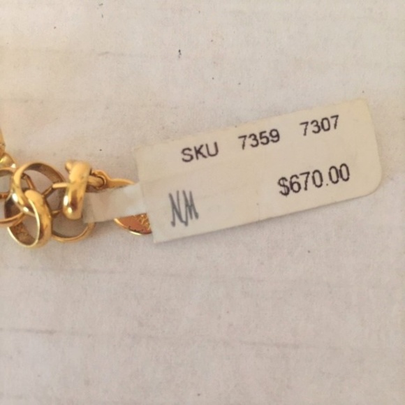 Jose & Maria Barrera gold statement necklace NWT - Picture 4 of 7